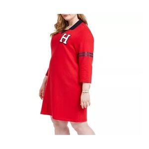 Tommy Hilfiger French‎ Terry Dress Women's Size XL Excellent Condition Red Blue